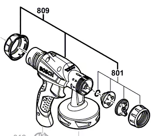 Pistolet vaporisateur réf. 1 609 203 W67